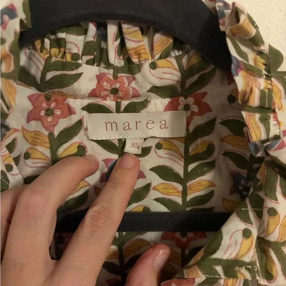 TUCKERNUCK MAREA Marigold Georgia Blouse Size XS Cotton Floral - Picture 8 of 10